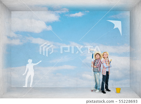 Happy childhood Happy childhood 55228693