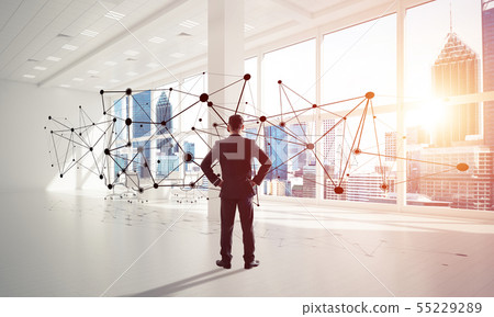 Networking and social communication concept as effective point for modern business 55229289