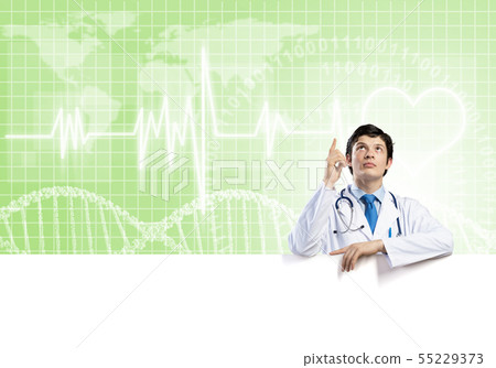 Doctor with banner 55229373