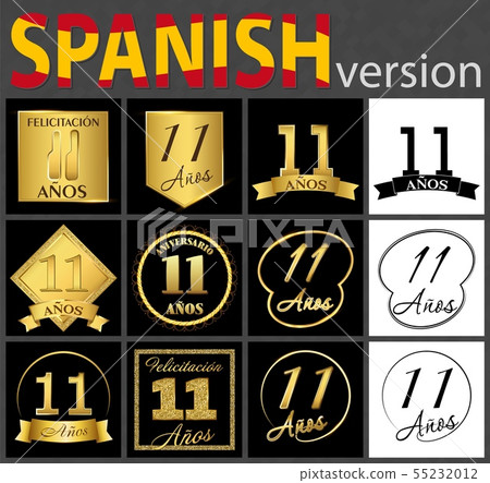 Spanish set of number 11 templates Spanish set of number 11 templates 55232012