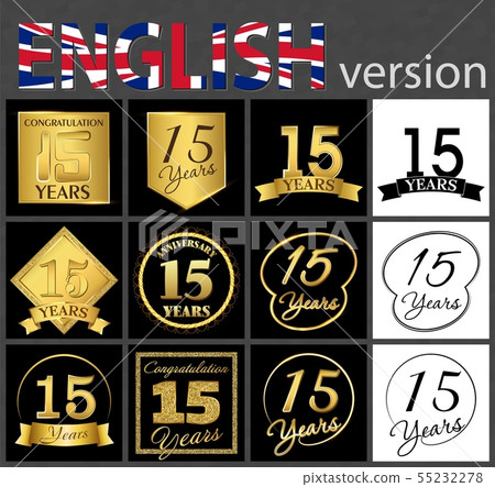 Set of number 15 templates - Stock Illustration [55232278] - PIXTA