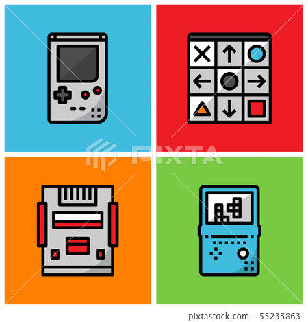 Retro game player 55233863