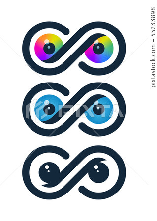 Infinity icons with eyeballs Infinity icons with eyeballs 55233898