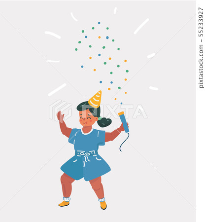 Woman with ckracker. 55233927