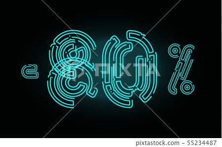 80 Sale poster concept. Eighty percent discount banner design template for marketing, business 80 Sale poster concept. Eighty percent discount banner design template for marketing, business 55234487