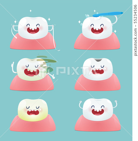 Set of cute little teeth 55234506