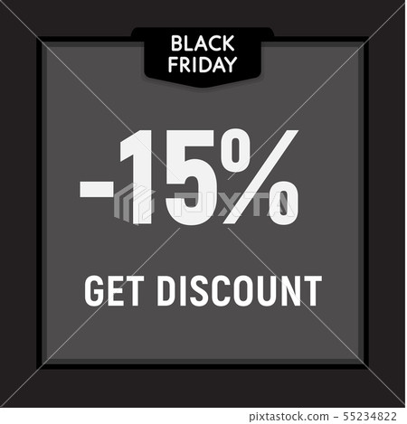 Black friday sale, limited offer, get discount web button. Vector poster. 55234822