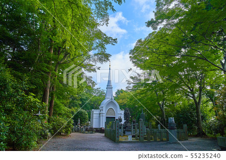 Mount Takao Stupa包裹在東京八王子市的新鮮綠葉中 Mount Takao Stupa包裹在東京八王子市的新鮮綠葉中 55235240