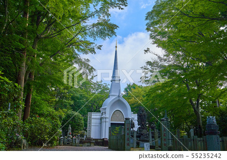 Mount Takao Stupa包裹在東京八王子市的新鮮綠葉中 55235242
