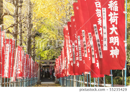 Inari Shrine of autumn leaves Inari Shrine of autumn leaves 55235429