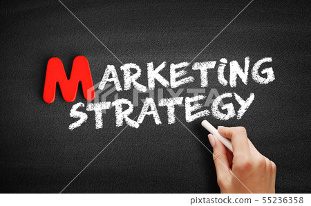 Marketing strategy text on blackboard 55236358