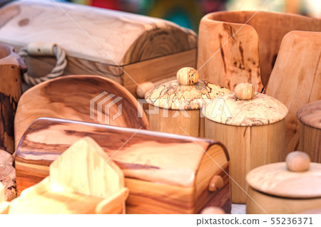 Wooden utensils and pots Wooden utensils and pots 55236371