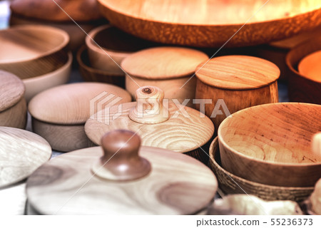 Wooden utensils and pots Wooden utensils and pots 55236373