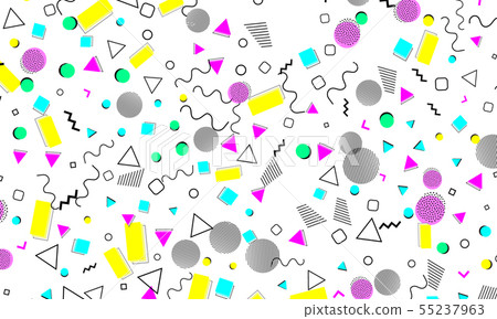 Pop art color background. Memphis pattern Pop art color background. Memphis pattern 55237963