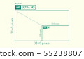 4K image quality and HD image quality Movie size comparison material 55238807