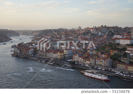 Portugal Porto Historic area illuminated by the setting sun Portugal Porto Historic area illuminated by the setting sun 55238876