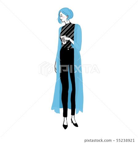 少婦飲用的咖啡在城市 少婦飲用的咖啡在城市 55238921