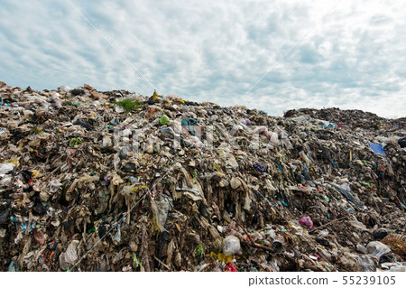 Mountain garbage, a large degraded garbage dump fr 55239105