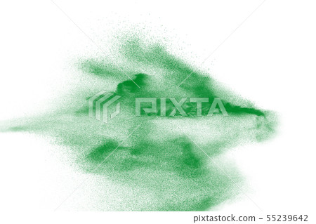 Abstract sand cloud. Green sand splash 55239642