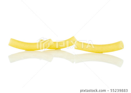 Raw macaroni pasta isolated on white 55239883