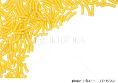 Raw macaroni pasta isolated on white Raw macaroni pasta isolated on white 55239908