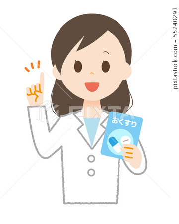 Female doctor in white coat 55240291