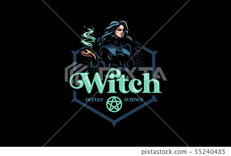 Witch gypsy with flowing hair. Witch gypsy with flowing hair. 55240485
