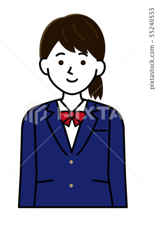 Female student uniform simple illustration Female student uniform simple illustration 55240555