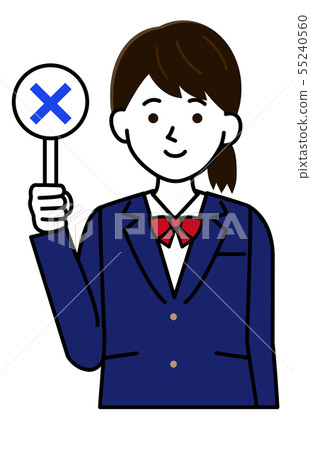 Simple illustration with female student uniform Simple illustration with female student uniform 55240560