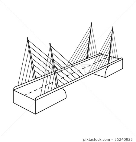 Vector design of bridge and construction sign.... - Stock Illustration ...