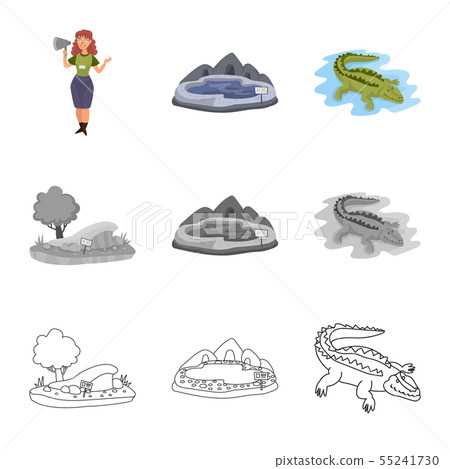 Isolated object of nature and fun icon. Set of nature and entertainment stock symbol for web. 55241730