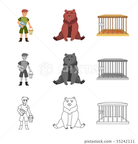 Vector illustration of nature and fun icon. Collection of nature and entertainment stock symbol for 55242111