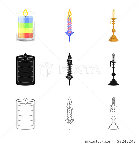 Vector illustration of relaxation and flame symbol. Collection of relaxation and wax stock symbol Vector illustration of relaxation and flame symbol. Collection of relaxation and wax stock symbol 55242243