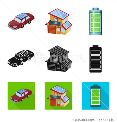 Vector illustration of innovation and technology sign. Collection of innovation and nature stock Vector illustration of innovation and technology sign. Collection of innovation and nature stock 55242510