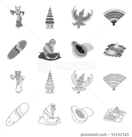 Vector illustration of and travel sign. Collection of and traditional vector icon for stock. 55242583