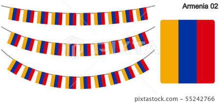 Garland of Armenia flag vector data (bunting garland) 55242766