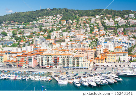 Palm trees in Nice. Cote d'Azur. Mediterranean Palm trees in Nice. Cote d'Azur. Mediterranean 55243141