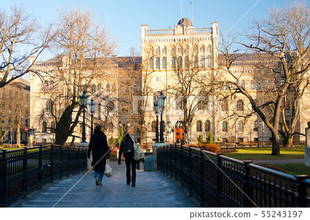 Latvian state University (Riga Academy) and Bridge 55243197