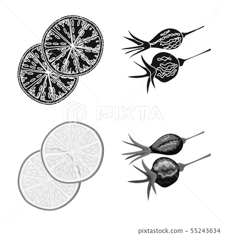 Vector design of food and raw sign. Set of food and nature stock symbol for web. Vector design of food and raw sign. Set of food and nature stock symbol for web. 55243634