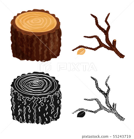 Vector design of tree and raw logo. Collection of tree and construction vector icon for stock. Vector design of tree and raw logo. Collection of tree and construction vector icon for stock. 55243719