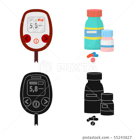Vector illustration of diet and treatment logo. Collection of diet and medicine stock vector Vector illustration of diet and treatment logo. Collection of diet and medicine stock vector 55243827