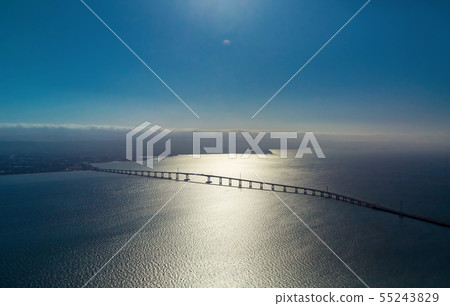 Aerial view of San Mateo Bridge Aerial view of San Mateo Bridge 55243829