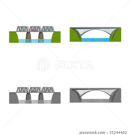 Vector design of connection and design logo. Collection of connection and side vector icon for stock 55244402