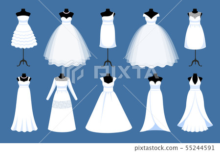 Long and short wedding dresses. 55244591