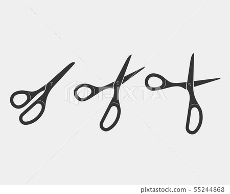 Set scissor icon. Scissors vector design element Set scissor icon. Scissors vector design element 55244868