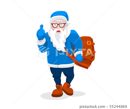 Modern Santa Claus vector illustration cool funny Modern Santa Claus vector illustration cool funny 55244869