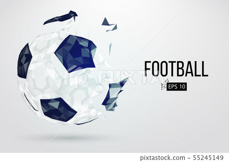 silhouette of a football ball. Vector illustration 55245149