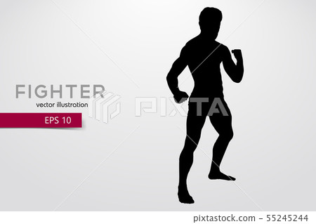 Boxing silhouette. Boxing. Vector illustration Boxing silhouette. Boxing. Vector illustration 55245244