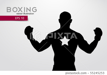 Boxing silhouette. Boxing. Vector illustration Boxing silhouette. Boxing. Vector illustration 55245253