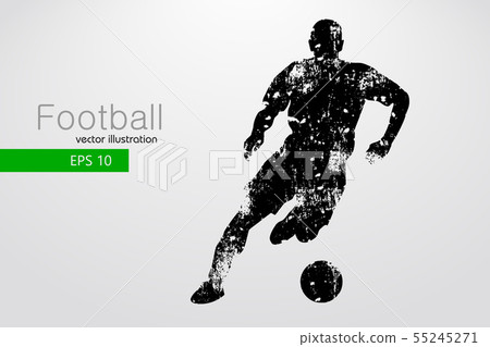 silhouette of a football player. Vector illustration silhouette of a football player. Vector illustration 55245271